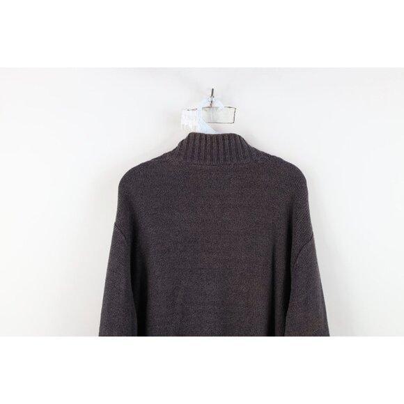 Buckle BKE Mens 2XL Thrashed Chunky Fisherman Cable Knit Henley Sweater Gray - Picture 16 of 16